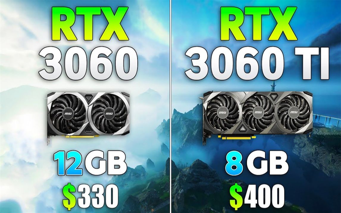 rtx306012gvsrtx3060ti8g显卡对比1440p分辨率测试cpu为i910900k1080p