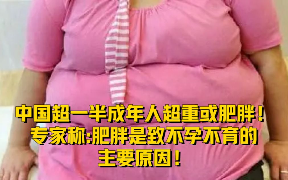 中国超一半成年人超重或肥胖专家称肥胖是致不孕不育的主要原因