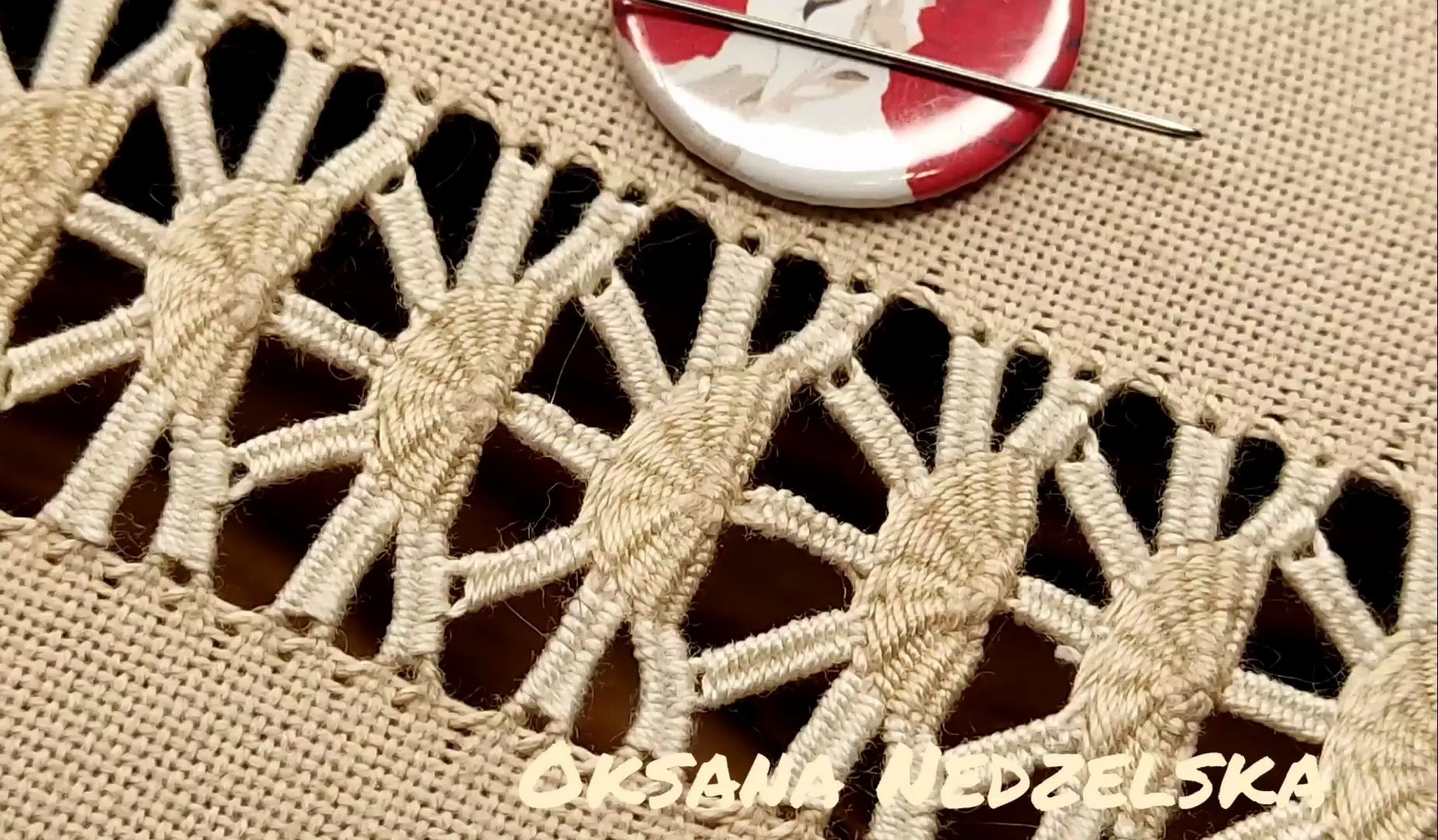 【oksana nedzelska】抽纱绣教程120