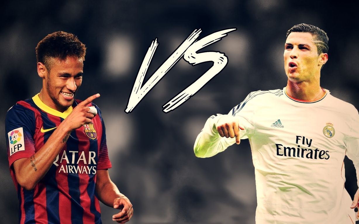 足坛花哨帝!c罗vs内马尔十大进球&十大技巧