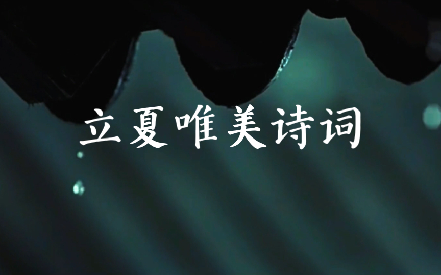 “小荷才露尖尖角,早有蜻蜓立上头”|关于立夏的唯美诗词哔哩哔哩bilibili