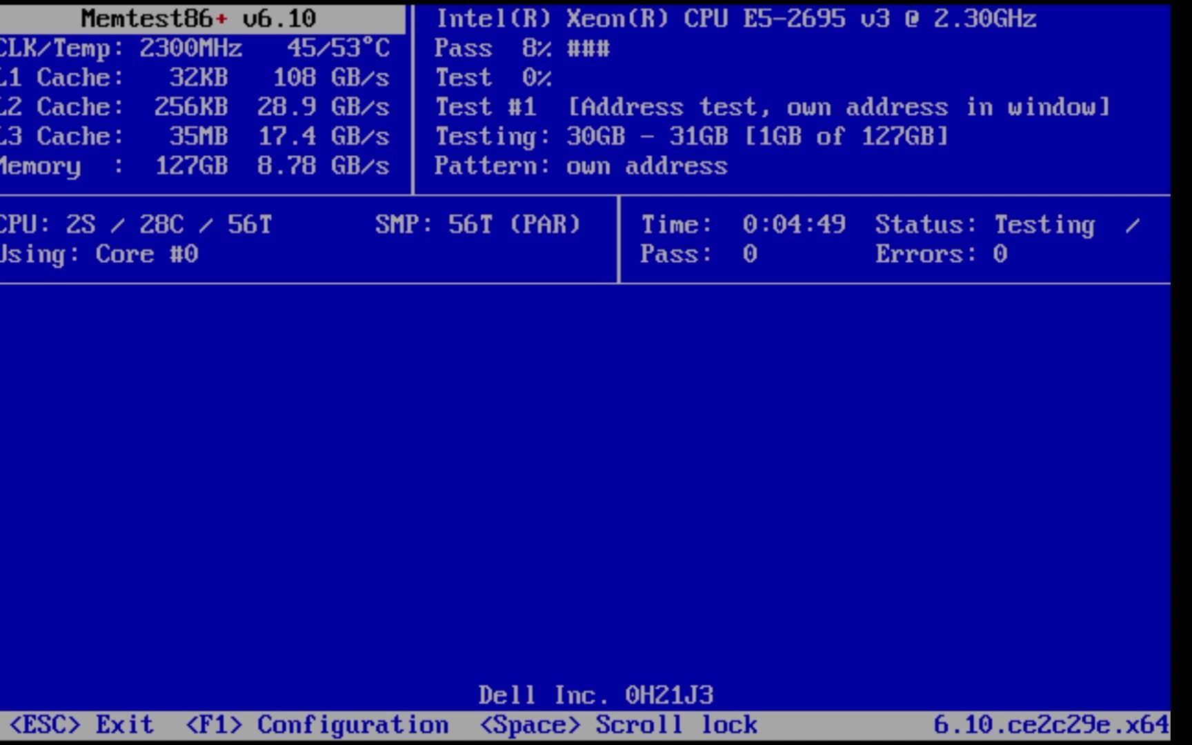 [01.1]使用 Memtest86+ 测试R730XD服务器内存哔哩哔哩bilibili