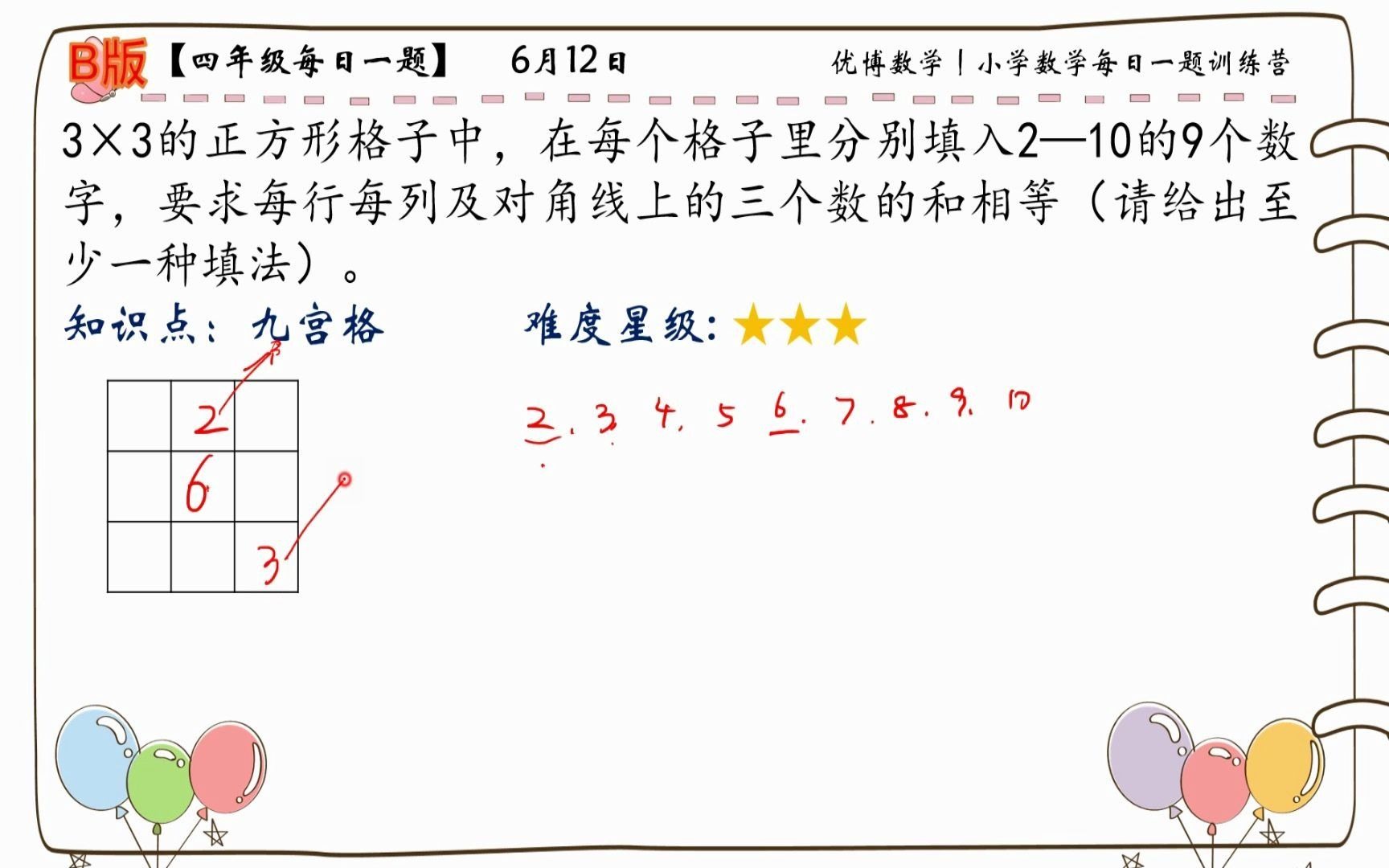 古代神话故事里就有了这道数学题,[九宫格]哔哩哔哩bilibili