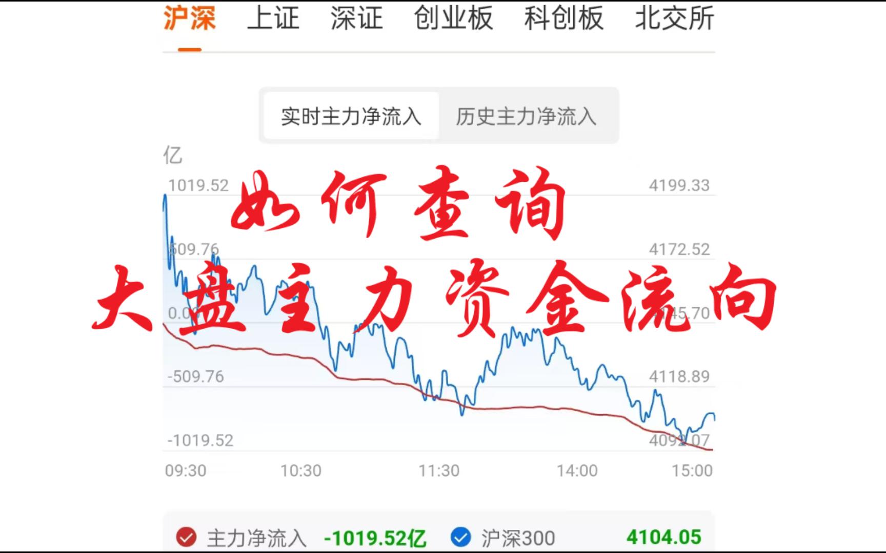 如何查询大盘主力资金流向哔哩哔哩bilibili