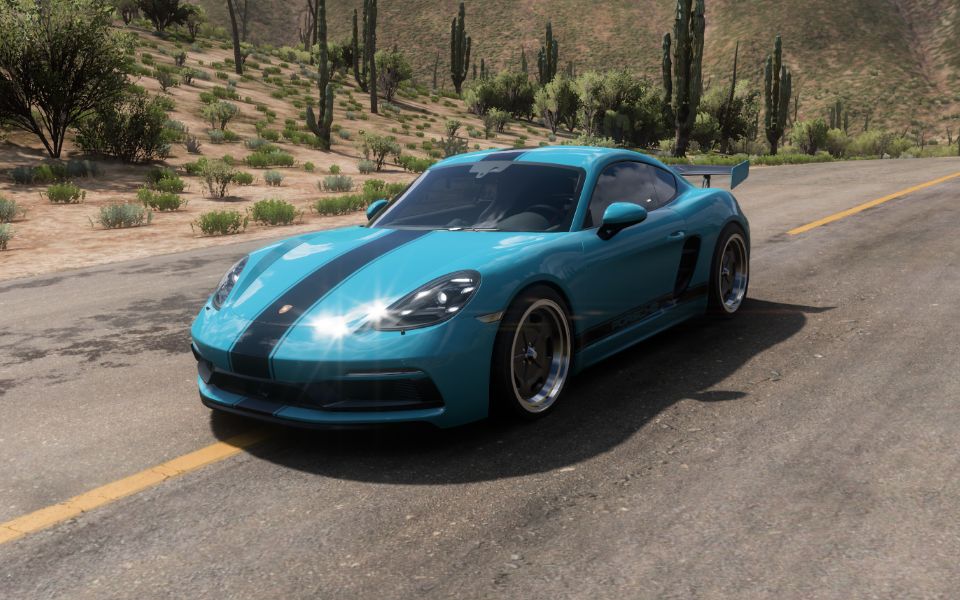 自己改的保时捷718gts 迎战巨汗试跑(地平线5)