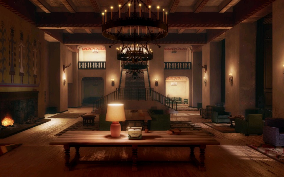 【白噪音】 闪灵>山间酒店氛围音|打字机声|壁炉声|风声等_哔哩哔哩