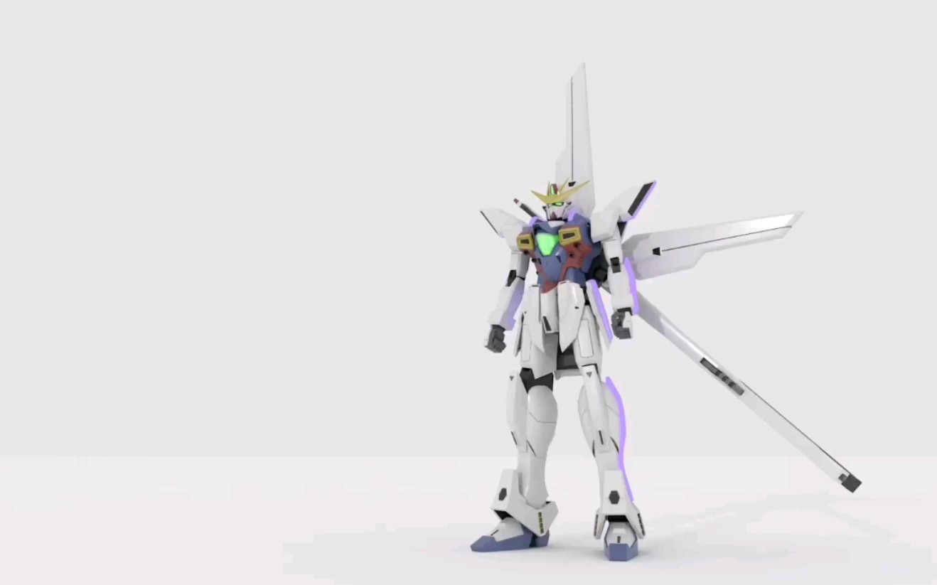 [机动新世纪高达x] 高达x 月光炮展开 remake