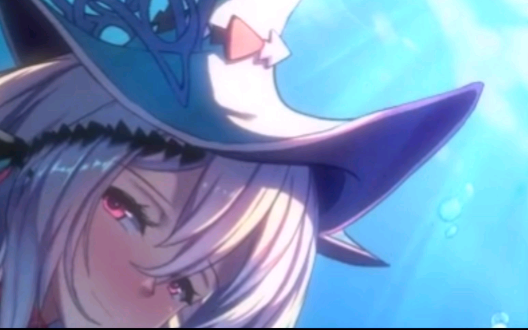 斯卡蒂在水中玩蹦床(doge)