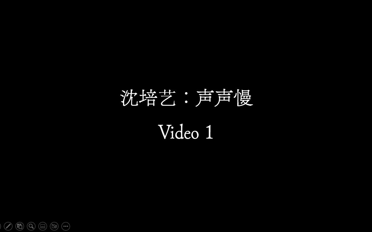 【Video 1】沈培艺《声声慢》哔哩哔哩bilibili