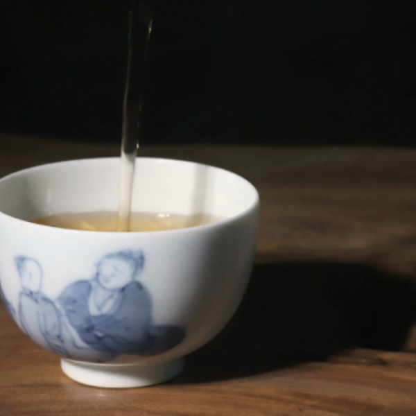 器满茶生活日本回流青花茶杯染付单杯主人杯品茗杯茶器人物日式手工茶具