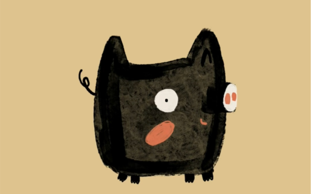 一只丑丑猪卡通头像