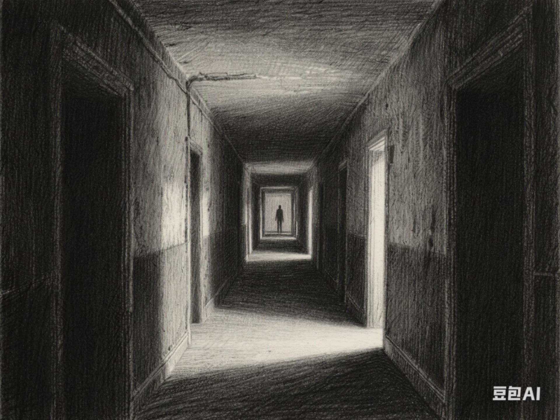 一直觉得素描场景画一直挺阈限空间的