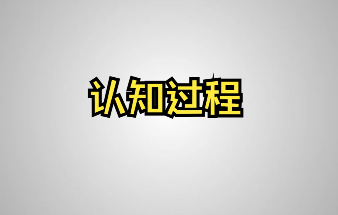 普通心理学认知过程哔哩哔哩bilibili