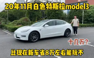 下载视频: 20年特斯拉model3，小姐姐一手4万多公里，十几万能玩不？