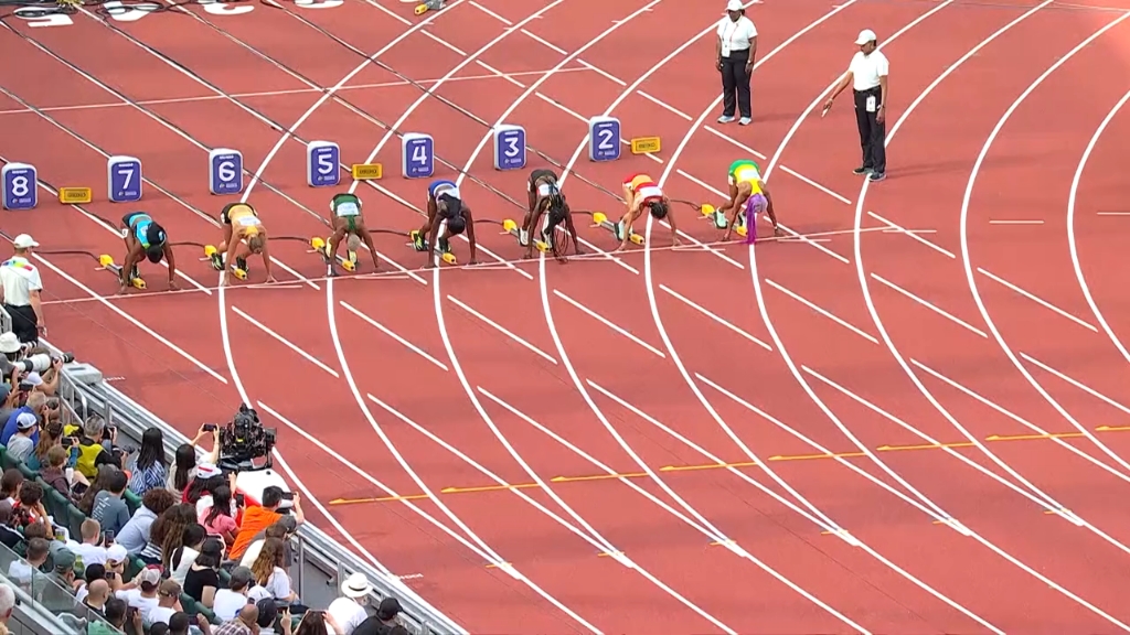 [tbs]尤金世界田径锦标赛 女子 100m 预选赛 二组(-0.2) 弗雷泽10.