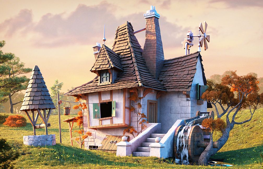 2小时学会游戏场景建模!3dmax零基础房子模型制作