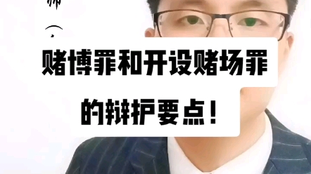 赌博罪和开设赌场罪的辩护要点!哔哩哔哩bilibili