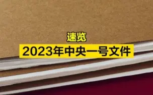 Download Video: 速览｜2023年中央一号文件