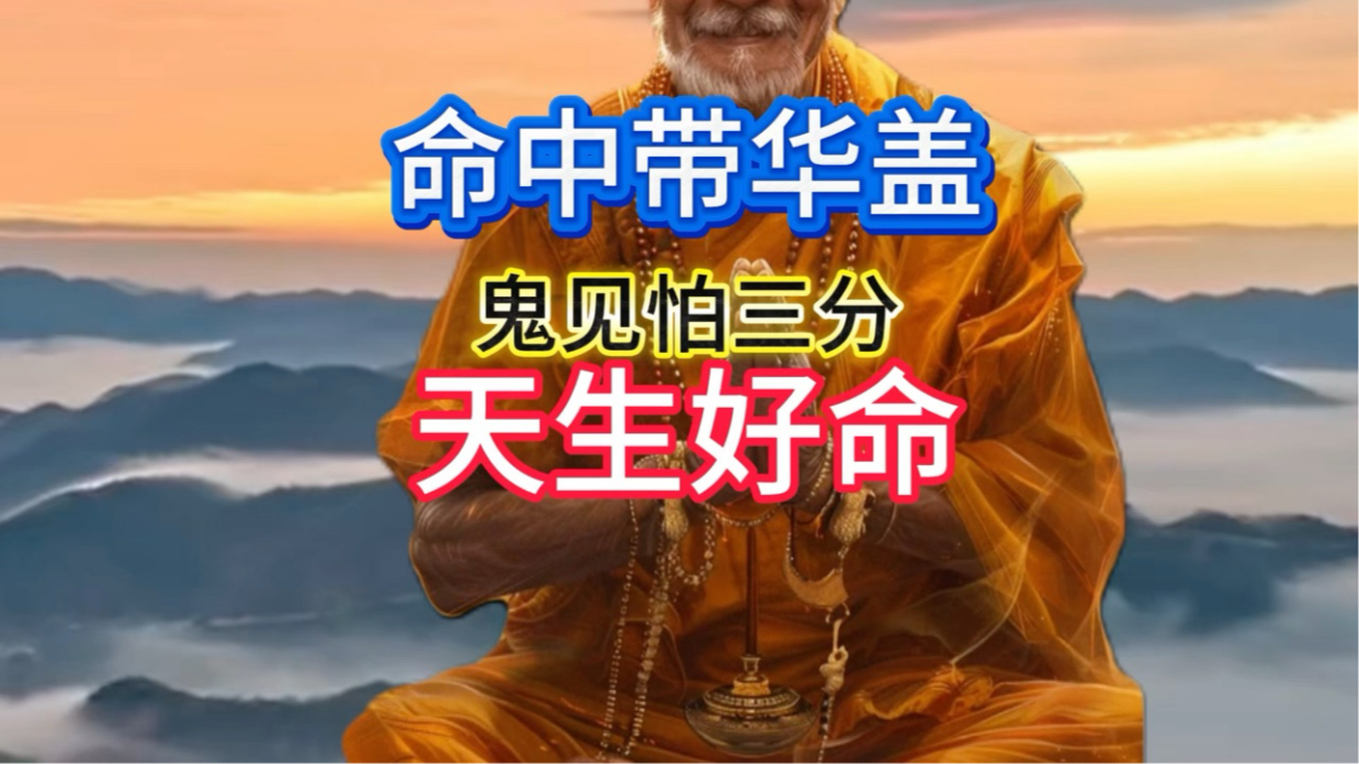 天生好命,鬼见怕三分?命中带华盖贵人相