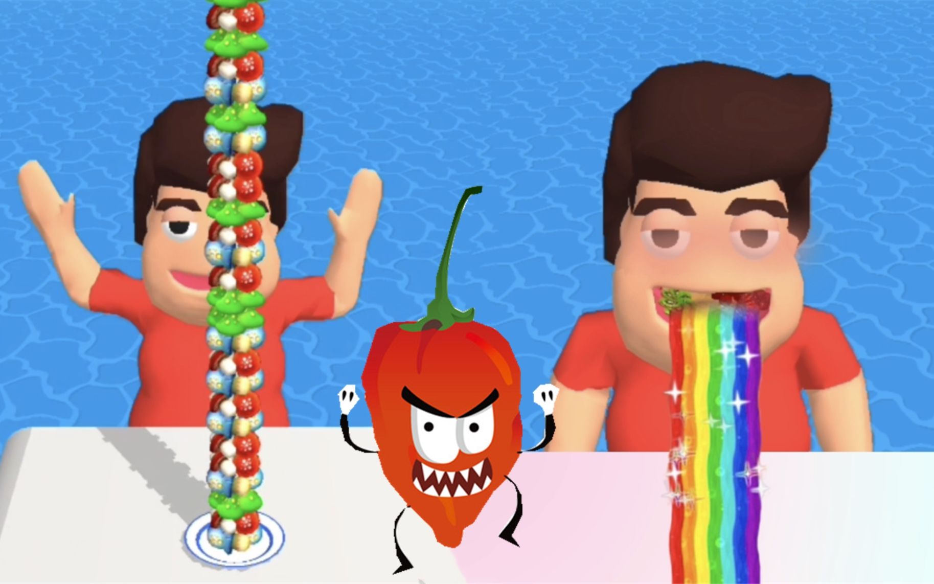 吃货冲冲冲:塔米给大嘴怪准备红伞伞,吃完直接吐了!