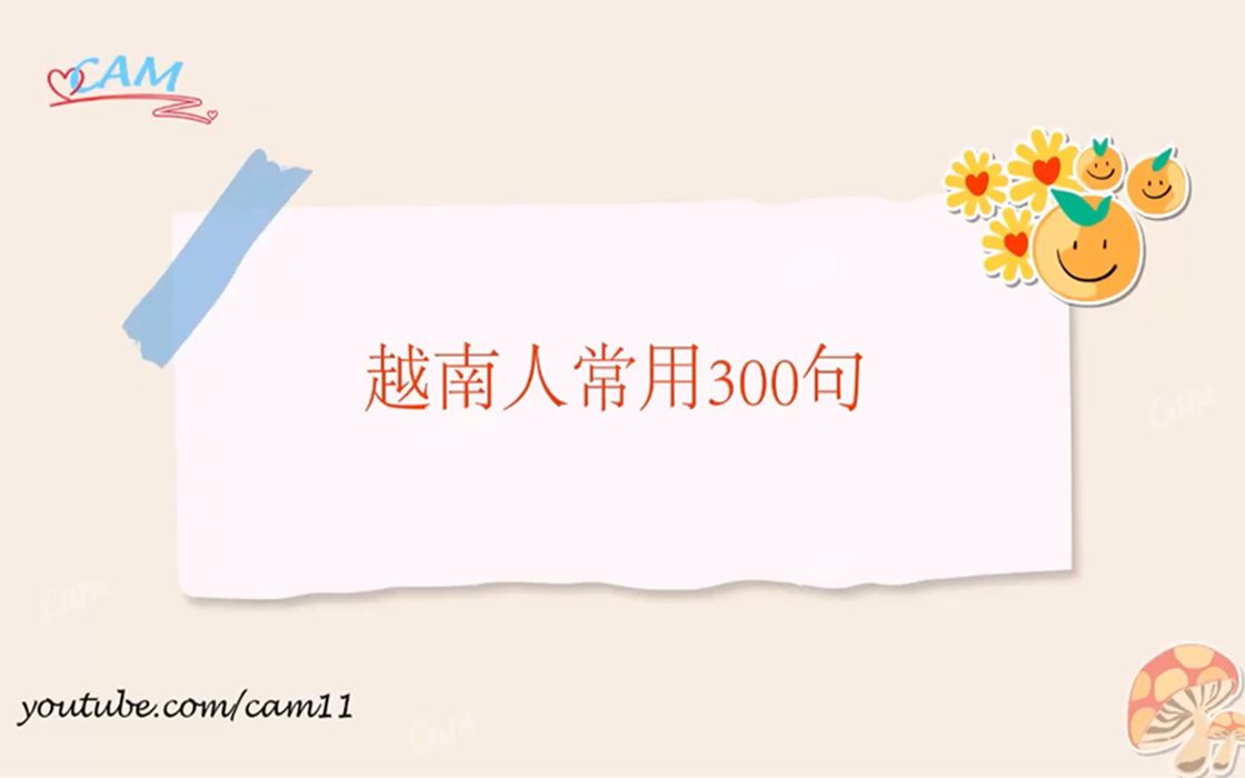 越南语教学 【越南人常用口语300句】2021  越南语口语必须学 EP1哔哩哔哩bilibili