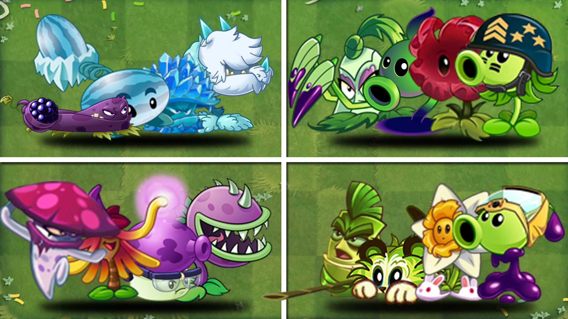 团队植物 [寒冰菇 冰龙草] & 随机09队04植物最高级别 vs 10级团队