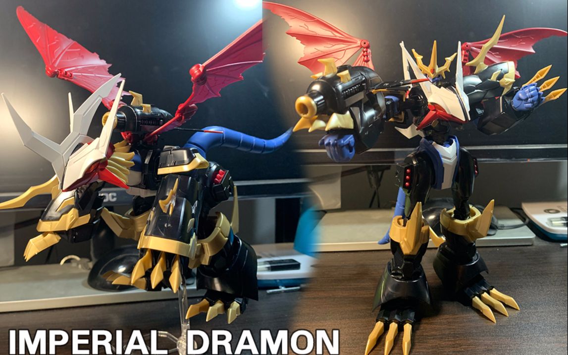 开盒万代拼装系列之帝皇龙甲兽两个形态的变形性价比很高喜欢第二部