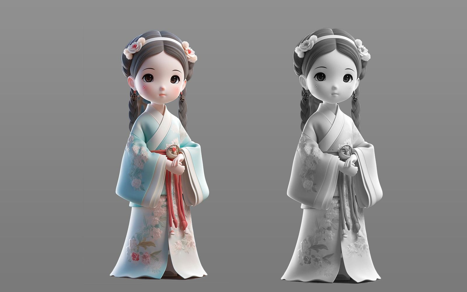 【zbrush雕刻】古风小萝莉手办制作,0基础人物雕刻教程