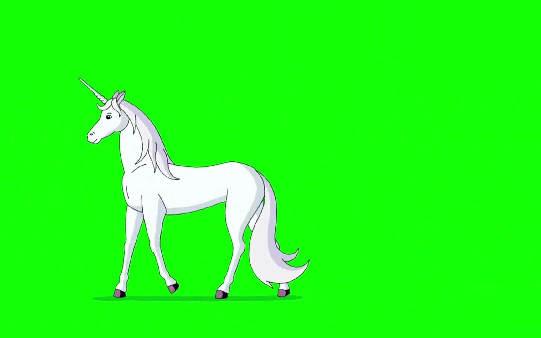绿幕视频素材独角兽