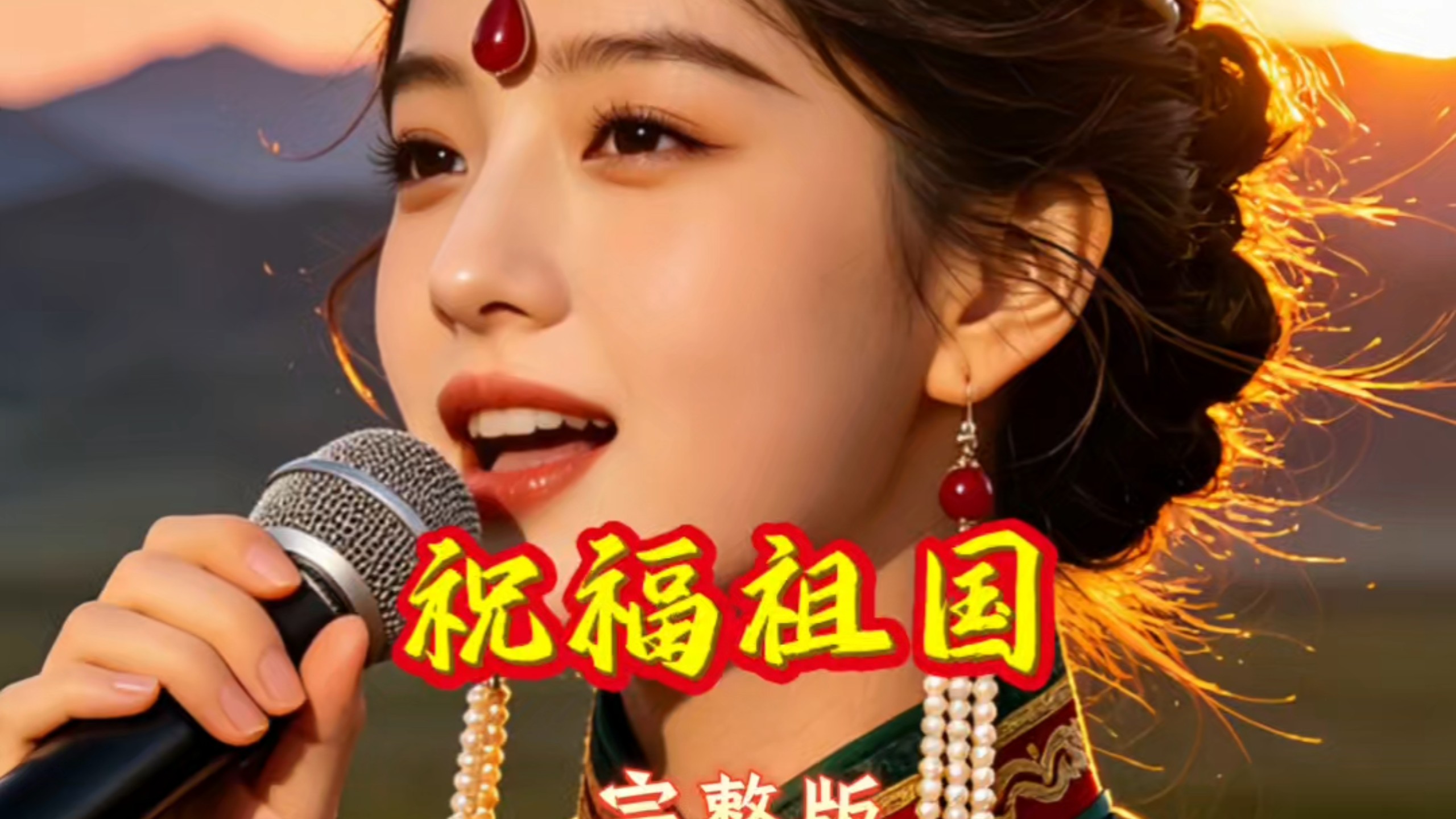 《祝福祖国》都说你的信念不会变，都说你的旗帜不褪色，都说你的苦乐不曾忘，都说你的歌声永不落！“祝福伟大的祖国越来越强大，越来越繁荣”