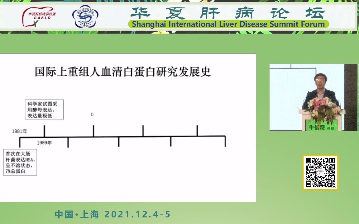 [图]牛俊奇：重组人血清白蛋白研究进展｜2021华夏上海肝病论坛