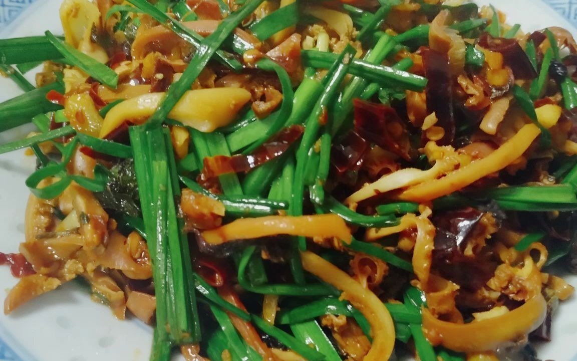 【小周食记】一日三餐菜谱:韭菜炒河蚌肉