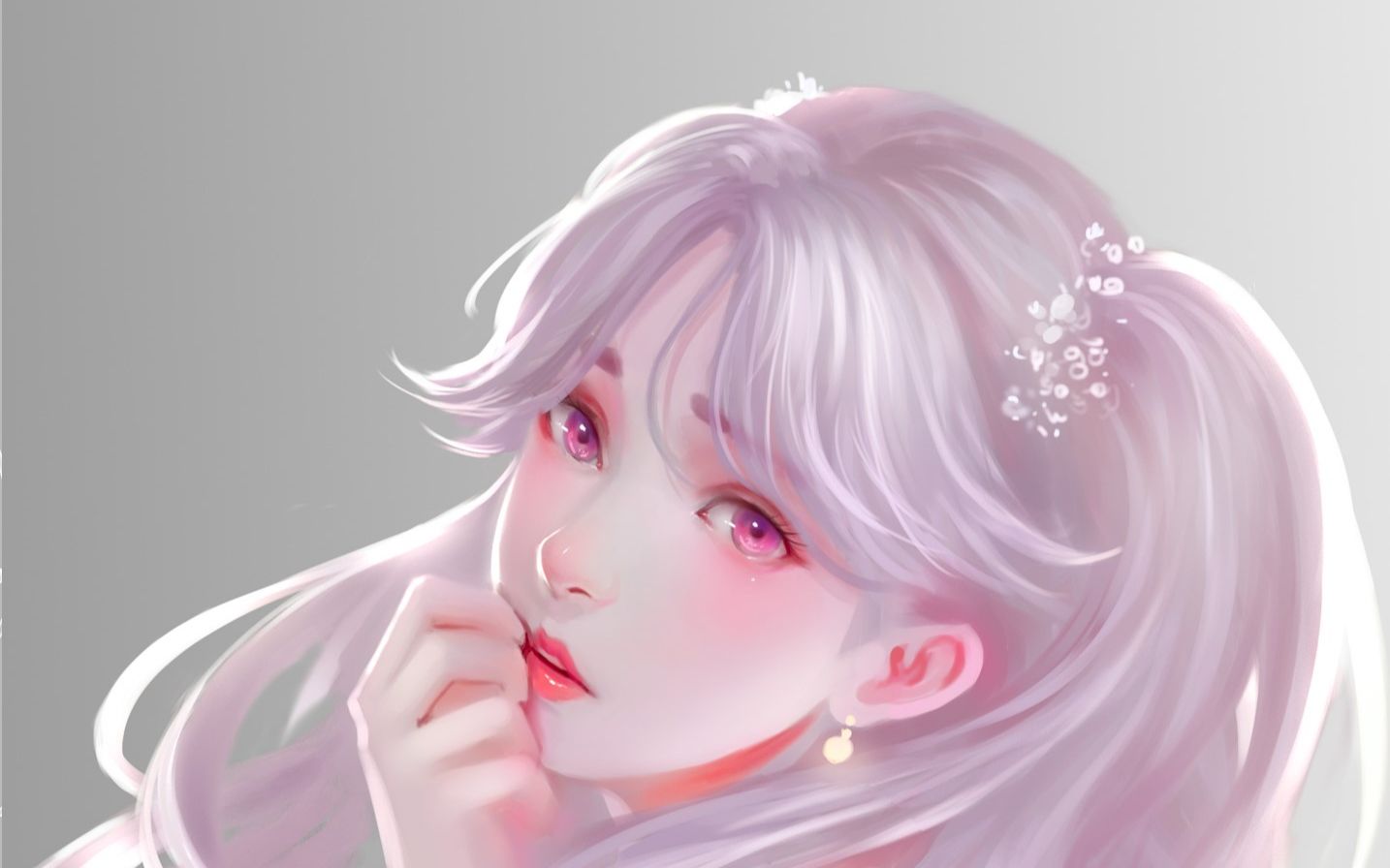 【板绘】头发上色 原画 插画 二次元 动漫