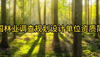 全国林调资质