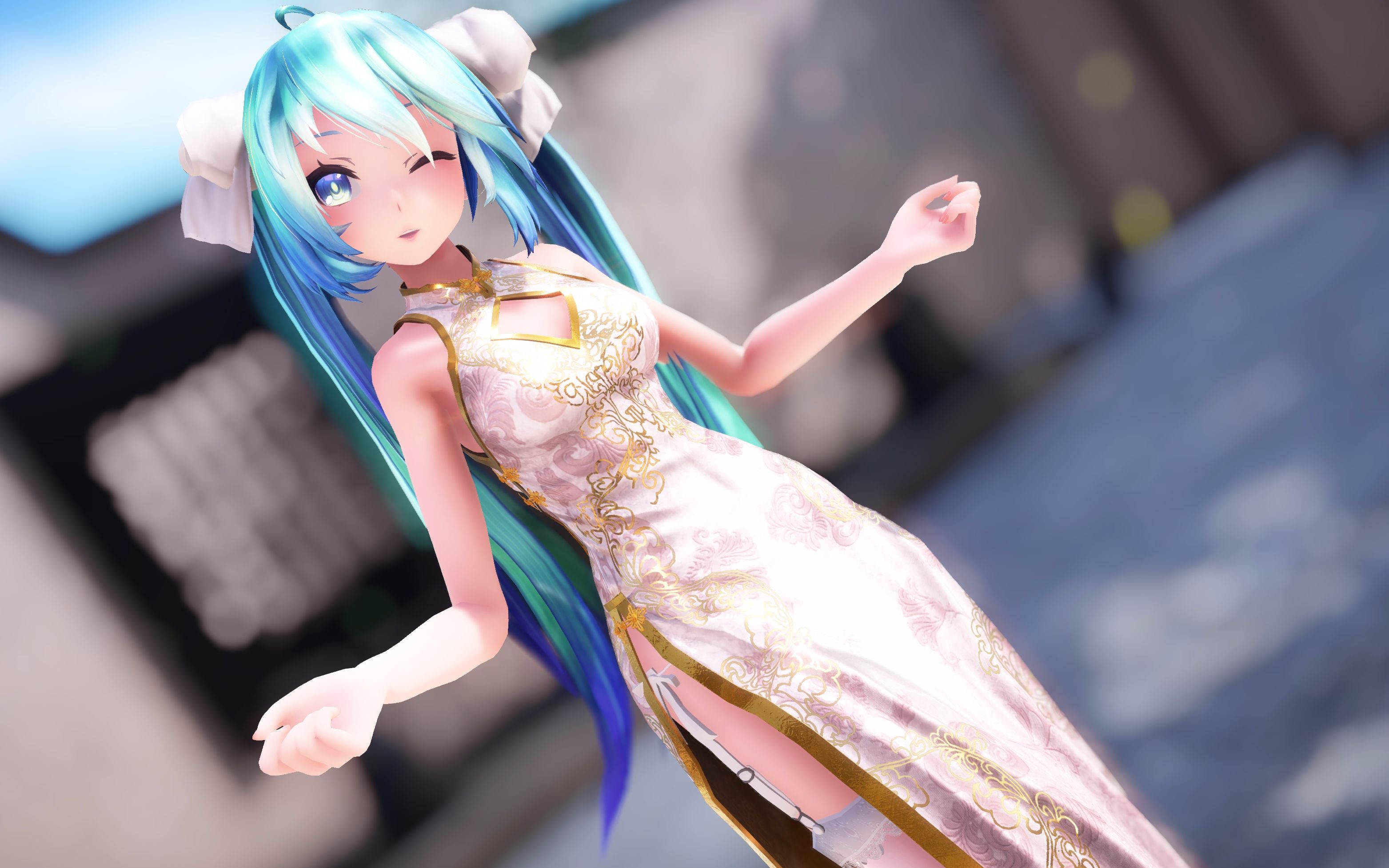 活动作品彩虹节拍mmd大赛tda式初音旗袍