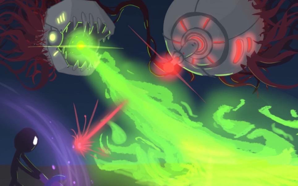 双子魔眼,但是新手作画