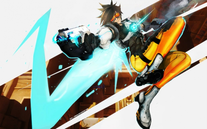 守望先锋tf2职业玩家使用猎空者闪光tracer21连杀精彩镜头