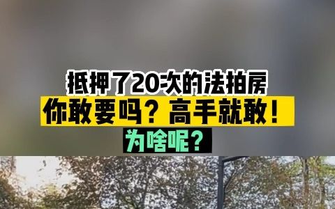 抵押了20次的法拍房你敢要吗?高手就敢!为啥呢?哔哩哔哩bilibili