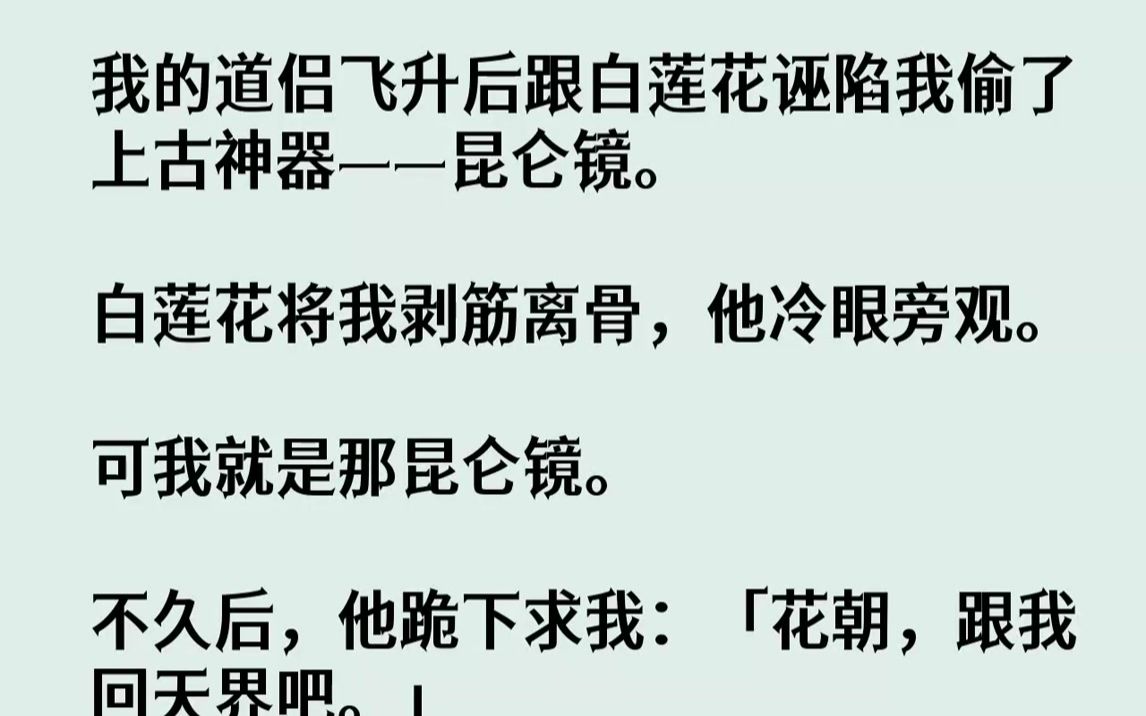 【完结文】我的道侣飞升后,我才知道他是天上下来历劫的神仙,但是他却不记得我了.才一年光景,他身着银甲,带着一位美若天仙的女子来平...哔哩哔...