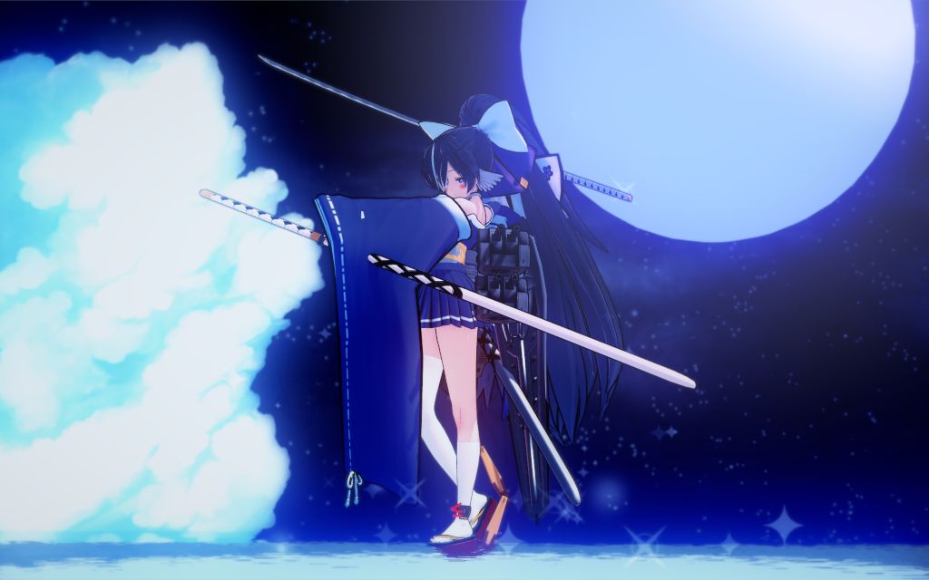 碧蓝航线mmd会心一击全舰装宵月的千本樱