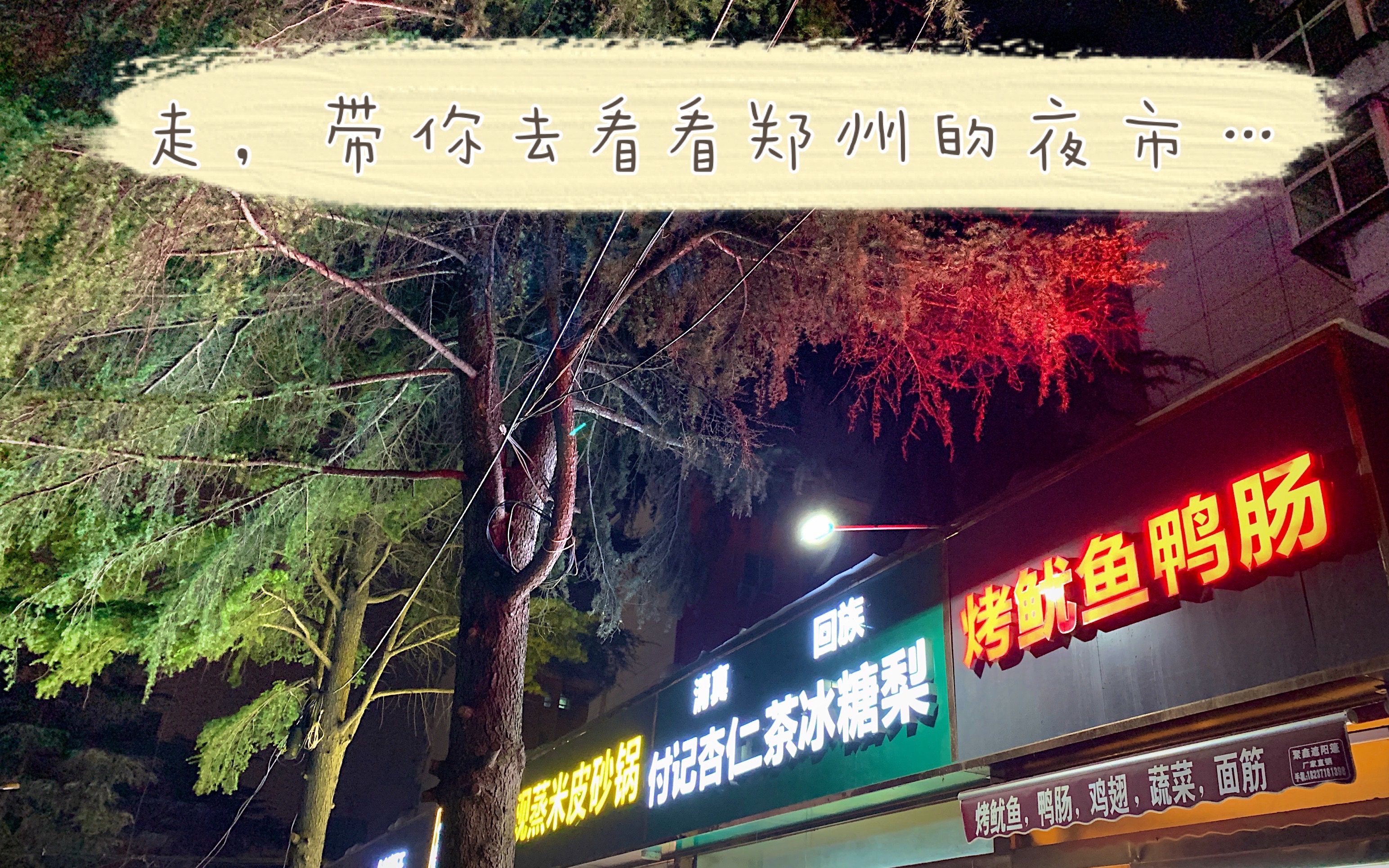 我的第三条vlog之汝河小区夜市游记