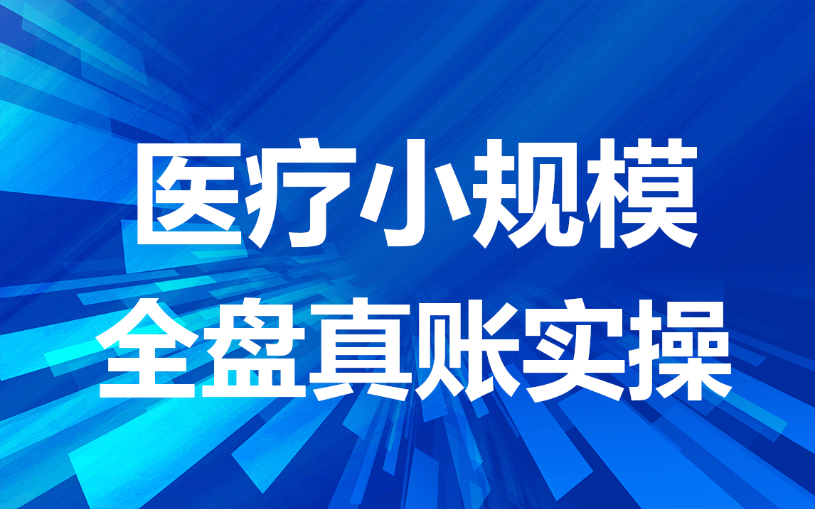 医疗小规模企业全盘账精讲哔哩哔哩bilibili