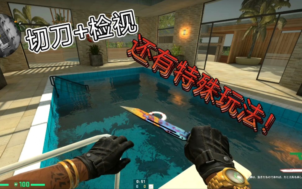 csgo冷门刀系绳匕首全检视切刀特殊玩法附教程