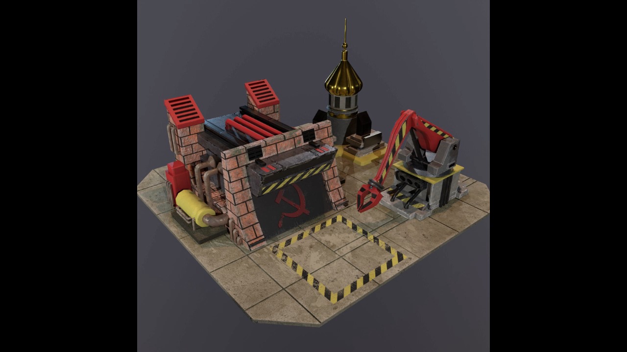 《红警2》苏联基地同人3d模型