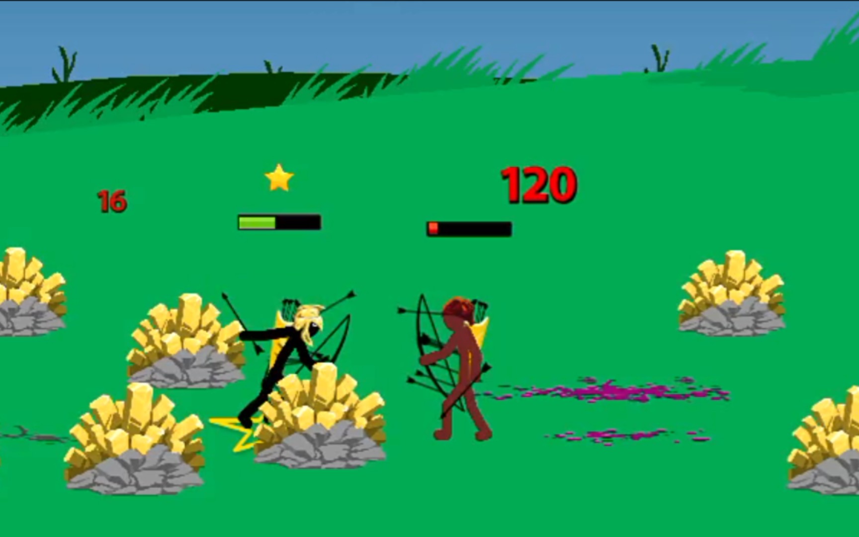 黄金弓箭手单挑土著弓箭手