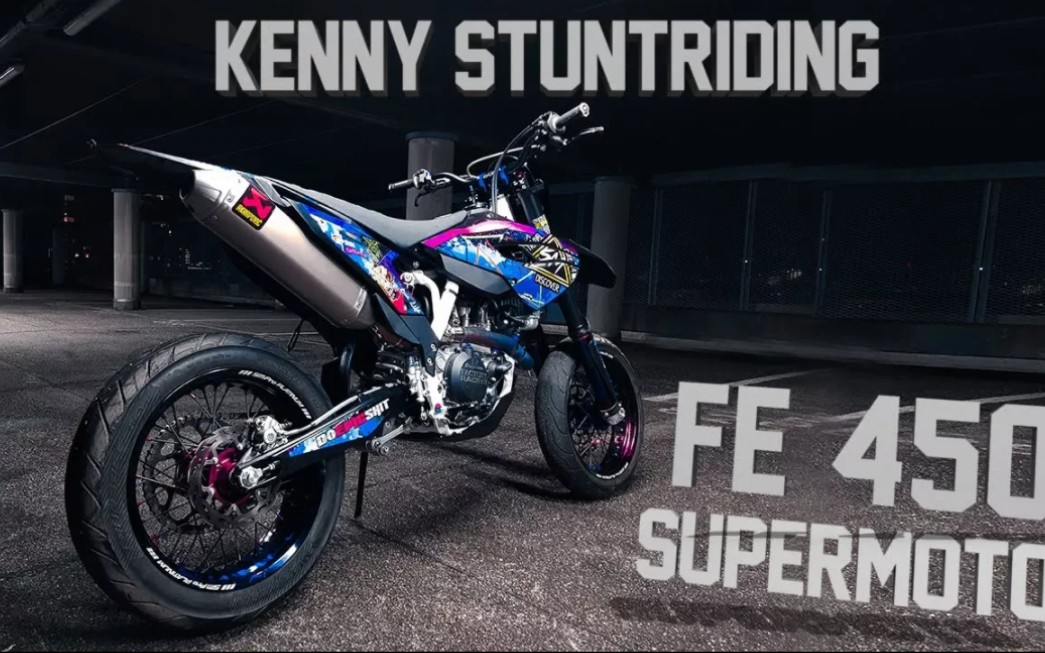 Kenny Stuntriding  Supermoto Nightride (4K)哔哩哔哩bilibili