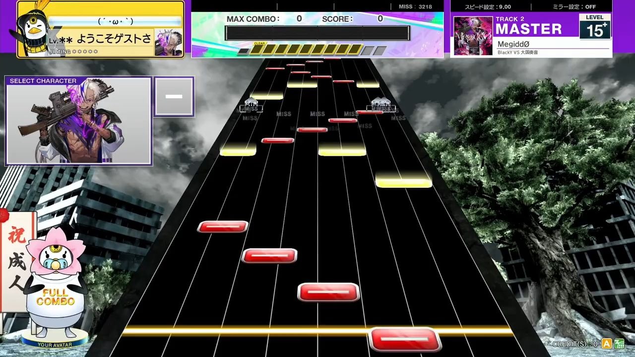 【CHUNITHM/谱面预览】MegiddØ Master15+(流速9.0)