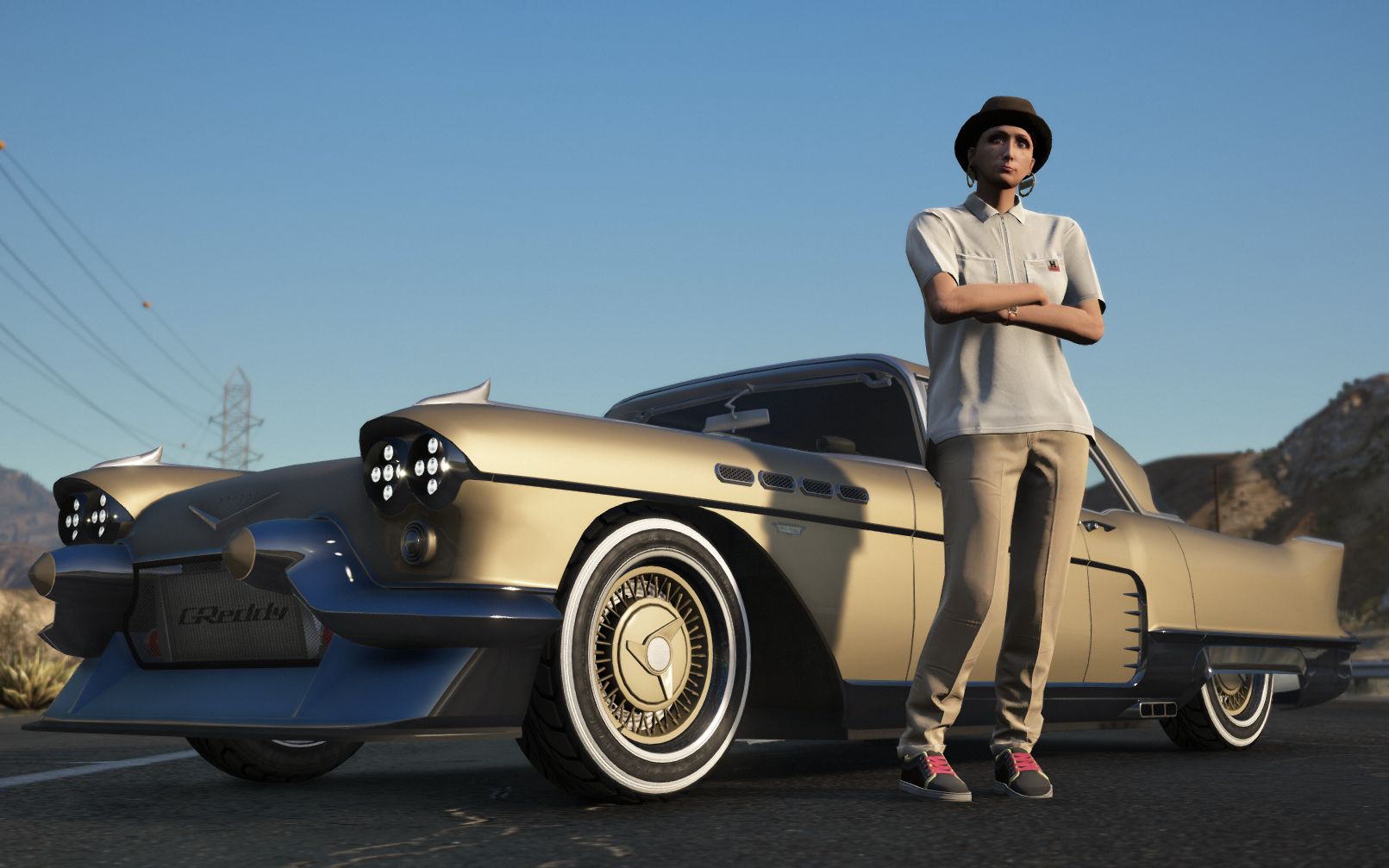 gta5 v8机增的凯迪拉克 埃尔多拉多爆发800匹马力漂移特技表演 直线