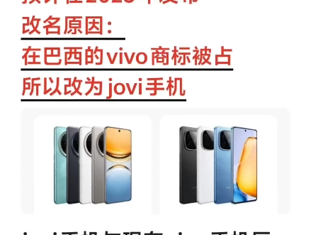 jovi手机将面向巴西市场,预计发布时间2025年内,改名为jovi的原因#vivo #iqoo #originos #数码科技哔哩哔哩bilibili