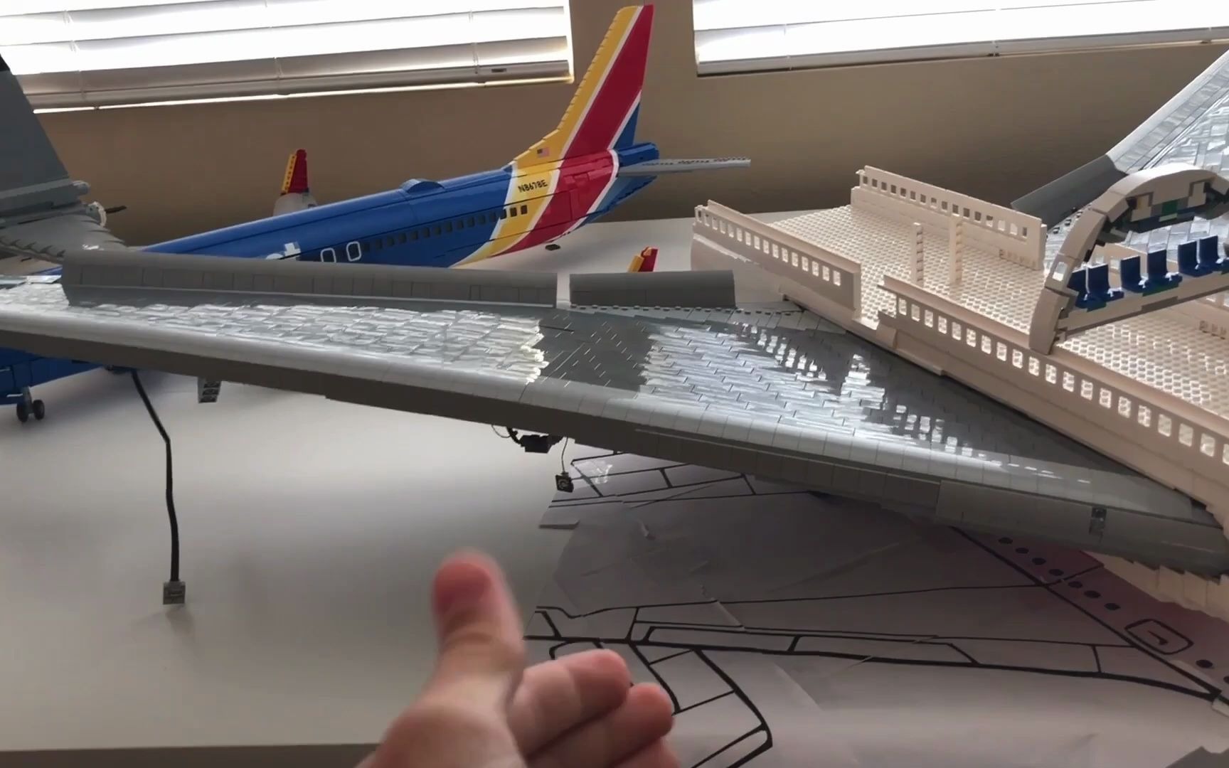 乐高版a380 机翼完成